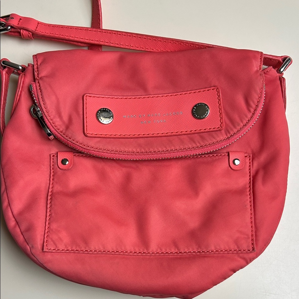 Marc Jacobs Vibrant Pinky Coral Crossbody Bag